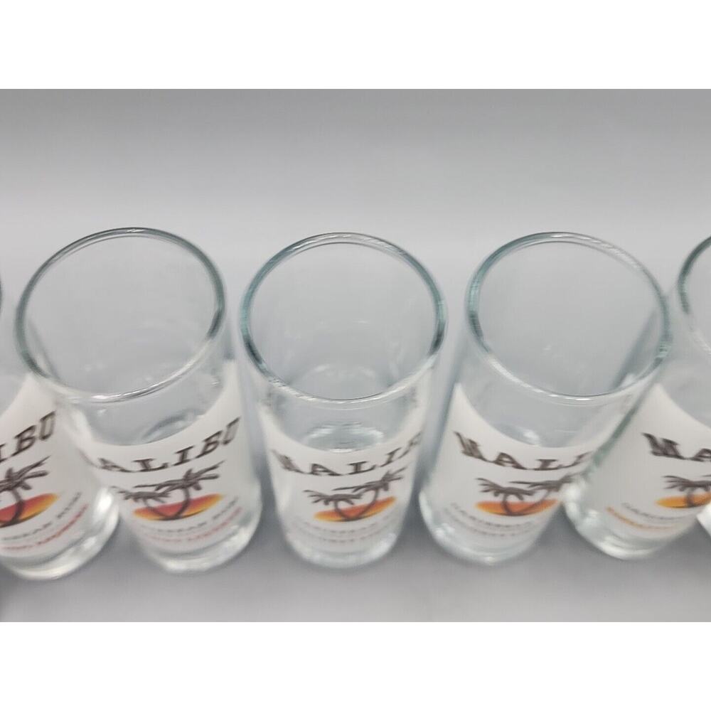 Malibu Rum 2oz Shot Glasses Lot of 10 Coconut Mango Pineapple Passion Fruit Etc. - Picture 6 of 10